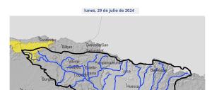 AVISO HIDROLÓGICO - Debido a las lluvias, se intensifica la vigilancia en cauces con cuenca vertiente pequeña y barrancos, en Cantabria  